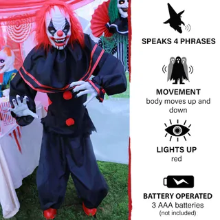 Photo of 🔥Haunted Hill Farm Life-Size Talking Clown Halloween Animatronic Touch BNWT🔥