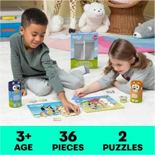 Photo of 🔥Bluey 36-Piece Jigsaw Puzzles Two Pack BundleEasy Tube 2pk Jigsaw Puzzle💥