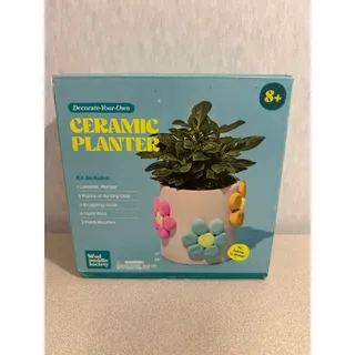 Photo of Mud Puddle Society 9pc Clay Ceramic Planter Garden Art Kit DIY Craft Set
