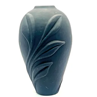 Photo of Vintage Black Satin Hand Blown Glass Vase Two's Company Inc.