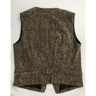 Photo of Elliott Lauren Vest Women Size XSmall Brown Animal Print Zipper Career Work Wear