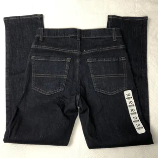 Photo of Children's Place Jeans Boys 10 Blue Denim Jeans Adj Waist Stretchy Dark Rinse