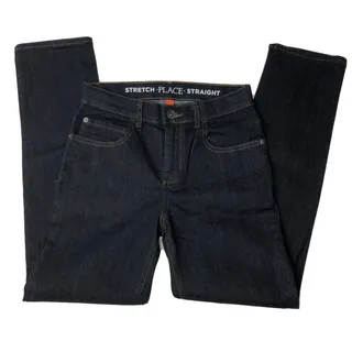 Photo of Children's Place Jeans Boys 10 Blue Denim Jeans Adj Waist Stretchy Dark Rinse