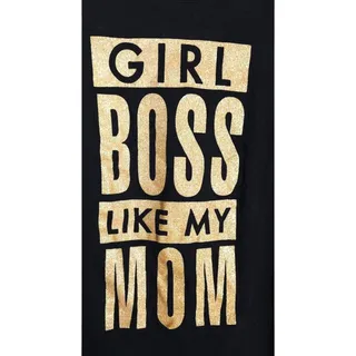 Photo of Girl's Tee | Girl Boss Like My Mom Tee | L 14 | Black Short Sleeve | NWOT