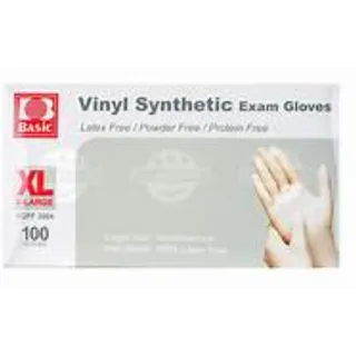 Photo of Disposable Clear Vinyl Exam Gloves Latex-Free & Powder-Free 100PCS - EXTRA Large