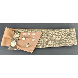 Photo of Unique Fashion Leather Wide Waist Belt BOHO COIN Style M/I Korea Vintage MCM