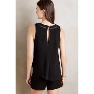 Photo of New Anthropologie Santa Ana Romper by Elevenses $138 BLACK Small