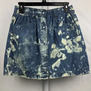 Photo of Charlotte Russe Jean Skirt Women 4 Blue Denim Pleated 100% Cotton Acid Washed