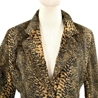 Photo of Vintage 90s Mikai Leopard Faux Fur Snake Print Coat