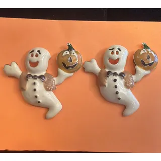 Photo of Halloween Ghost & Pumpkin Enamel Pins Bundle New Fun Lot Fall Brooches