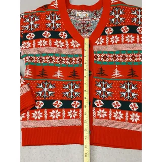 Photo of POOF (Medium)Women's Button Ugly Xmas Pullover Sweater