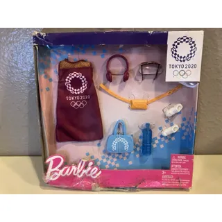 Photo of Barbie Tokyo 2020 Olympics Fashion Pack GJG33 Maroon Dress & Accessories NIB
