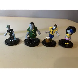 Photo of 2011 WowWee Zombie Burbz Mini Figures Lot of 4 - Football, Skateboarder, Goth