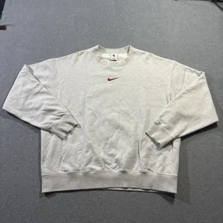 Photo of Nike WHQ World Headquarters Employee Crewneck Sweatshirt Gray Red Swoosh XL