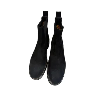 Photo of nwot TORY BURCH Chelsea 50mm Pull-On Suede/Elastic Lug Bootie 11 M Perfect Black