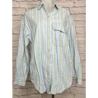 Photo of Vintage 90's Liz Claiborne Light Denim Chambray Woven Button Up Shirt