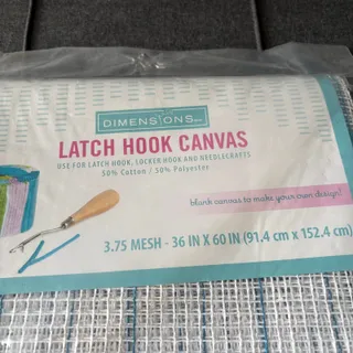 Photo of Dimensions NWT Latch Hook Canvas 3.75 Mesh Blank Canvas Make Your Own Design