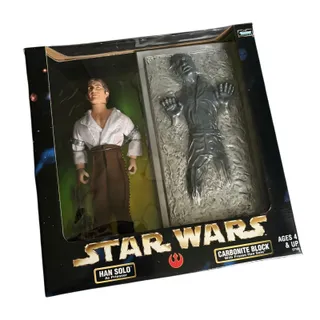 Photo of Star Wars Han Solo Action Figure as Prisoner & Carbonite Block - 1998 Vintage