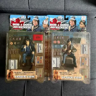 Photo of Bob & Doug McKenzie Figures Strange Brew Spawn Todd McFarlane Toys Vintage 2000