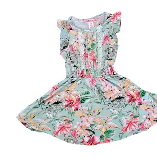Photo of Girl's 1st Kiss Mint Green Floral Lace Dress Size 6 NWOT