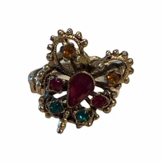 Photo of Vargas 18k HGE (heavy gold electroplate) rhinestone butterfly simulated