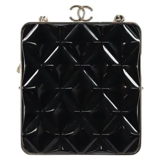 Photo of Chanel Matelasse Lambskin Chain Pouch Crossbody Bag Black