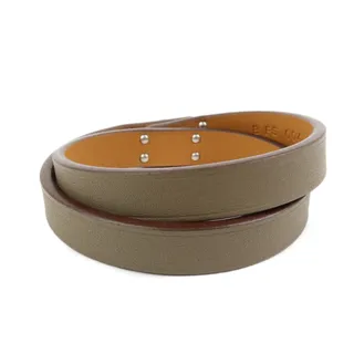 Photo of Hermes Kelly Double Tour Calfskin Bracelet Gray
