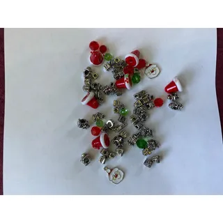 Photo of Christmas Holiday Winter Santa Silver Beads Charms