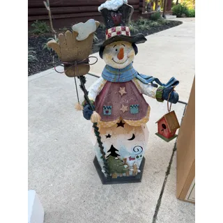 Photo of RARE! GRANDEUR NOEL COLLECTORS EDITION WOODEN SNOWMAN 25 1/4" TALL Christmas
