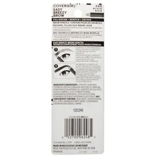 Photo of COVERGIRL - Easy Breezy Brow Fill + Define Pencil & Sharpener, Black #500 2 pack