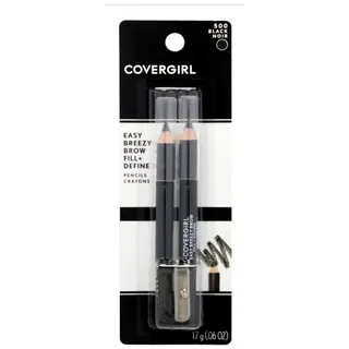 Photo of COVERGIRL - Easy Breezy Brow Fill + Define Pencil & Sharpener, Black #500 2 pack
