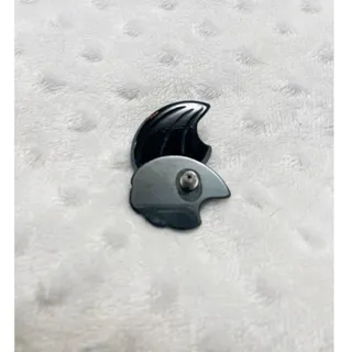Photo of Vintage Trifari Black Enamel Wave Design Stud Earrings[