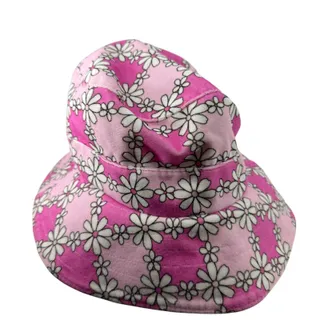 Photo of Frankie’s Bikinis Jax Terry Floral Pink White Daisy Bucket Hat XS/S