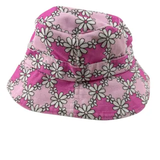 Photo of Frankie’s Bikinis Jax Terry Floral Pink White Daisy Bucket Hat XS/S