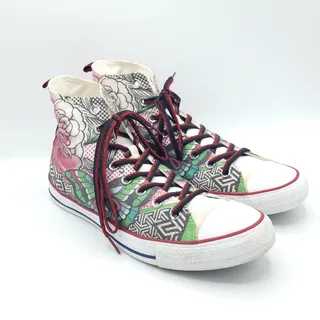 Photo of  Converse All Star Flower Butterly Custom women's size 12.5 M7650C Unisex 