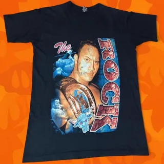 Photo of Vintage WWF The Rock graphic t-shirt from the late 1990s Attitude era