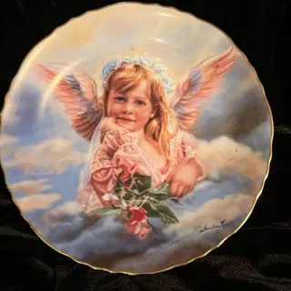 Photo of Bradex Collector's Plate 1764AG Angel of Grace Sandra Kuck 1995