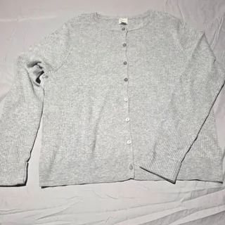 Photo of A New Day Women's XXL Gray Ribbed Cardigan Sweater/ Fall