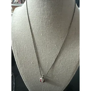 Photo of Stunning Sterling Silver 925 Necklace With Cz Softball Pendant Necklace