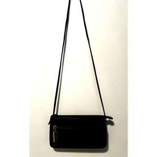 Photo of Giani Bernini Black Leather Crossbody Handbag Womens Medium Shoulder Purse