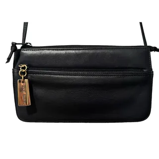 Photo of Giani Bernini Black Leather Crossbody Handbag Womens Medium Shoulder Purse