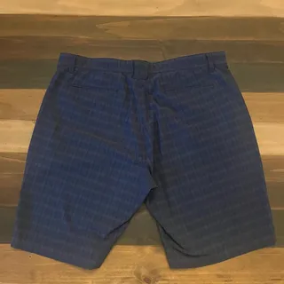 Photo of Footjoy Lightweight 10” Inseam Golf Shorts- Blue Plaid Size 38