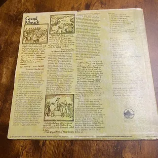 Photo of Various: Grand Musick Vinyl LP (Old North Bridge, 1974, ONB 1775) Folk, World