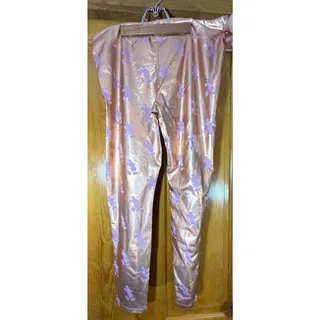Photo of Disney Metallic Rose Gold Mickey Mouse Leggings w/Light Stretch Size XL