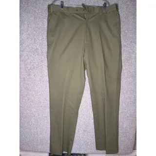 Photo of Peter Christian Mens 40x30 Olive Cotton Flat Front Chinos