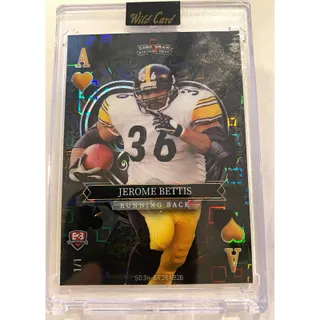 Photo of 2024 Wild Card Ben Roethlisberger Jerome Bettis 5 Card Draw B2B 1/1 Steelers