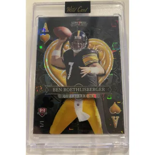 Photo of 2024 Wild Card Ben Roethlisberger Jerome Bettis 5 Card Draw B2B 1/1 Steelers