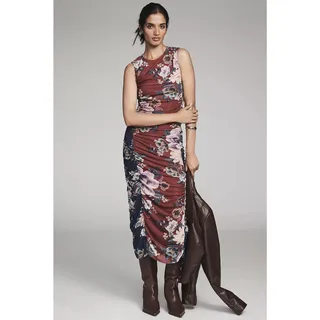 Photo of New Farm Rio x Anthropologie Sleeveless Mesh Midi Dress $178 SMALL Burgundy
