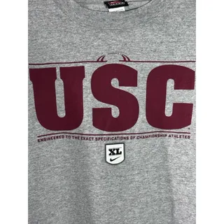 Photo of Nike USC Trojans Youth XL Grey Wordmark Long Sleeve T Shirt