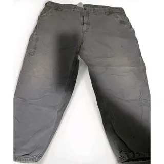 Photo of Men’s Workwear 46x 30 C arhartt Pants Gray Canvas Carpenter RN 14806 Some Flaws